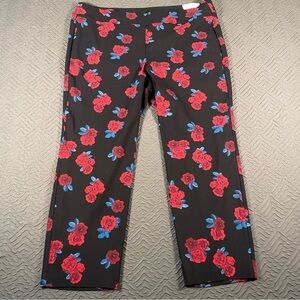 NEW Lane Bryant Allie Rose Print Ankle Pants Size 22